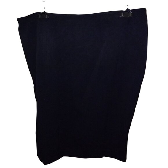 Calvin Klein Size 16 Skirt 24" Long Spandex Rayon Polyester Blend Black Drk Blue - Picture 2 of 13